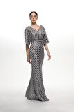 37367 Otoban Payet Elbise - Gri