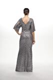 37367 Otoban Payet Elbise - Gri