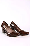 Kadın Hakiki Deri Topuklu Ayakkabı Taba