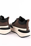 Kadın Kalın Taban Bağcıklı Sneaker Kahve