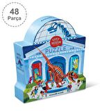 Crocodile Creek Müzede Bir Gün Puzzle - 48 Parça - Dinozor