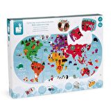 Janod Suya Dayanıklı 28 Parça Puzzle - Dünya Haritası