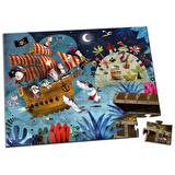 Janod 36 Parça Çantalı Puzzle - Hazine Avı