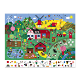 Janod 24 Parça Çantalı Puzzle ve Bulmaca - Çiftlik
