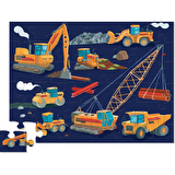 Dekoratif Puzzle - 36 Parça - Construction Zone