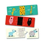 Djeco Üçlü Puzzle / Naked Animals