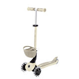 Globber Go Up Baby 360 Işıklı Scooter - Koyu Bej