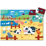 Djeco Dekoratif Puzzle 24 Parça - The Cows On The Farm