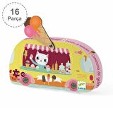 Djeco Dekoratif Puzzle 16 Parça - Ice Cream Truck