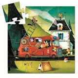 Djeco Dekoratif Puzzle 16 Parça - The Fire Truck