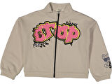 KIZ 6/9 YAŞ STOP BASKILI FERMUARLI SWEAT HIRKA
