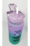 Taros 2000 ml Mor Yeşil Stickerlı Matara