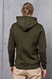 Turkuaz Bağcık Aksesuarlı Kapüşonlu Sweatshirt