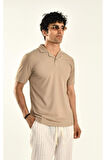 Ekru Yaka Detay T-shirt 410415