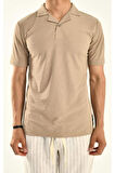 Ekru Yaka Detay T-shirt 410415