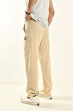 Bej Baggy Fit Basic Pantolon