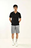 Siyah Polo Yaka T-shirt 12729