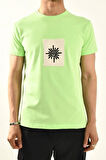Bebe Mavisi İşleme Detaylı Bisiklet Yaka T-shirt
