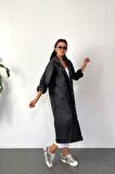 Unisex Yağmurluk Kapüşonlu Çıtçıtlı Eva Siyah Yağmurluk M21MRC881R03