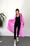 Unisex Yağmurluk Kapüşonlu Çıtçıtlı Eva Pembe Yağmurluk M21MRC881R11