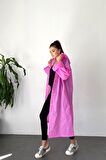 Unisex Yağmurluk Kapüşonlu Çıtçıtlı Eva Pembe Yağmurluk M21MRC881R11