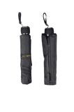 Marlux Siyah Koyu Gri Unisex Yarasa Tip Kırılmaz Şemsiye M21MAR077R003