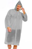 By Marine Unisex Yagmurluk Kapüsonlu Çitçitli Eva Gri Yagmurluk BYMMRC881R05