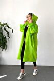 By Marine Unisex Yagmurluk Kapüsonlu Çitçitli Eva Yesil Yagmurluk BYMMRC881R12