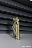 Bronz Kabartmalı Timsal İşlemeli Gazlı Çakmak 24CSM803MR02