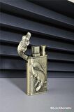 Bronz Kabartmalı Timsal İşlemeli Gazlı Çakmak 24CSM803MR02