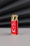 Altın Timsah Çakmak Özel Tasarım Türkiye Yazılı Ve Türk Bayrağı Çakmak 24CSM923MR003