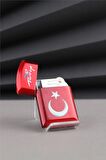 Kırmızı Türkiye Yazılı Ve Türk Bayrağı Çakmak 24CSM930TBR001