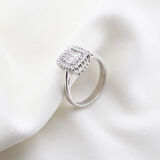 Baget Kesim Starlight Diamond Gümüş Yüzük