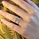 Zirkon Taşlı Kelebek Model Gümüş Yüzük