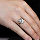 925 Ayar Gümüş Baget Taşlı Kadın Yüzük