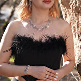 Elegant Zirkon Taşlı Gümüş Set