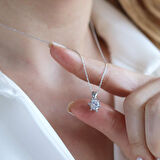 Lotus Çiçeği Zirkon Taşlı Gümüş Set