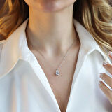 Lotus Çiçeği Zirkon Taşlı Gümüş Set