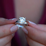 Round Kesim 3.87 Karat Tek Taş Model Sky Diamond Yüzük