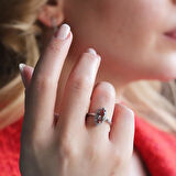 Mekik Modeli Zultanit Taşlı Gümüş Set