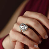 Zirkon Taşlı Model Gümüş Yüzük