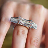 Zirkon Taşlı Köprü Gümüş Yüzük