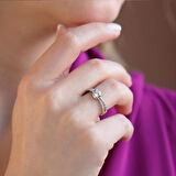 U Montür 925 Ayar Sky Diamond Gümüş Yüzük