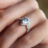 Sonsuzluk Zirkon Taşlı Damla Model Gümüş Yüzük