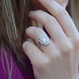 Baget Taşlı Gümüş Yüzük