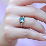 Aqumarin Taşlı Otantik Set