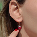 Kök Yakut Taşlı Gümüş Otantik Set