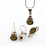 Zultanit Taşlı Gümüş Otantik Set