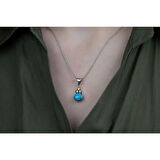 Turkuaz Taşlı Gümüş Otantik Set