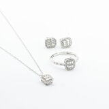 Mini Baget Kesim Gümüş Set